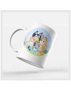 Cheerful Bluey 11oz Ceramic Mugs for Kids and Fans