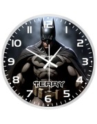 DC Batman Avengers Superhero Personalised Glass Wall Clock