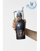DC Captain America Avengers Superhero personalised 20oz skinny tumbler