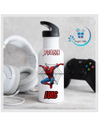 Marvel Spider Man Avengers personalised 600ml drink bottle with straw
