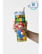 Nintendo Super Mario personalised 20oz skinny straight tumbler